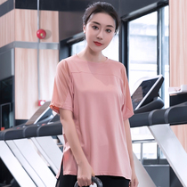 Summer fat mm size 200kg sports loose gym top blouse women half sleeve quick dry yoga suit short sleeve t-shirt