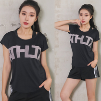 Summer increased code 200 catty Speed Dry Fitness Room Sports Loose Clothing Fat Mm Professional Yoga Female Half Sleeve T Shirt