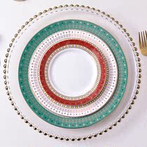 2021 net red popcorn dishes Christmas plates especially good looking dish retro dishes Advanced American dinner plates