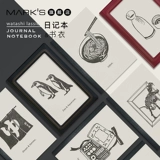 Wasashi Lassic Retro Theme Diary & Book Clothing A6 Иллюстрация обложки фильма о себе сувенирное руководство Greenflash