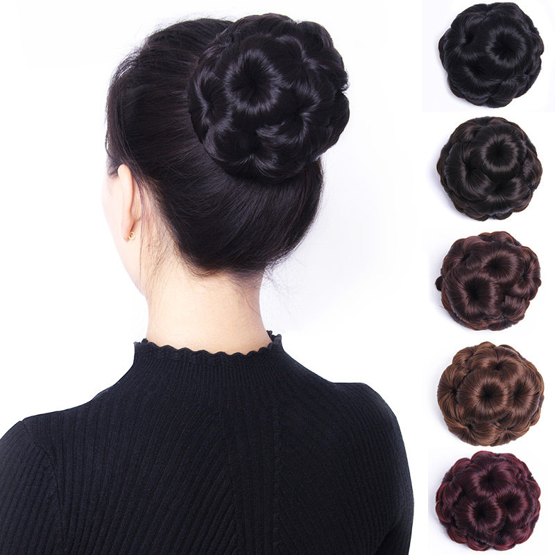 Female Hair Wig With Nine Flowers Hair Clips Hair Clips Hair