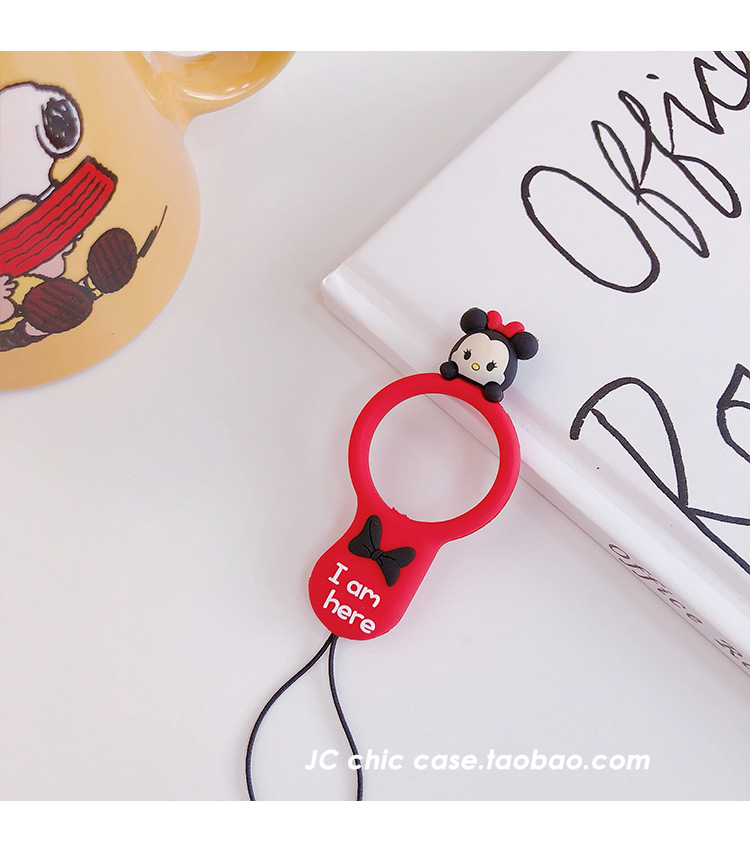 Dễ thương phim hoạt hình silicone tay nhỏ dây điện thoại di động vỏ trang trí treo nhẫn silicone vòng khóa chìa khóa vòng trang sức dây buộc phổ quát - Phụ kiện điện thoại di động ốp điện thoại iphone 12 pro max