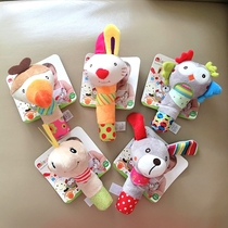 Baby hand rings the babys hand rings BB hand rod rod 0 - 1 year old baby grasp toy rings toys to calm the doll