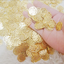 Instead of 5 cents and 5 cents gold happy word substitute Happy word sticker template spell happy word creative wedding gift bronzing