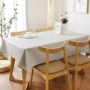 Bắc Âu Nhật Bản rắn màu không thấm nước chống nóng khăn trải bàn cotton vải lanh bàn cà phê vải lanh đơn giản khăn trải bàn hình chữ nhật vải làm khăn trải bàn