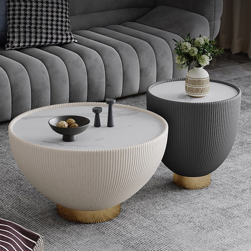 Light Extravagant Tea Table Extreme Minimalist Design Sensation Rock Plate Round Modern Minima Light Extravagant small family of creative size Tea Table Combinations