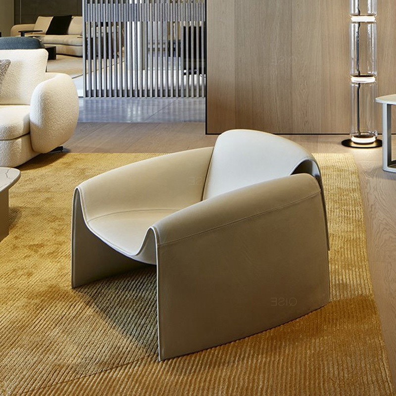 poliform designer single sofa chairs Serve style extremely simple wind creative crab chair balcony casual leather art chair