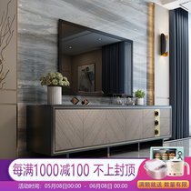 American light luxury TV cabinet Modern simple style Paint tempered glass living room Sofa coffee table TV cabinet combination