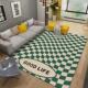 Checkerboard carpet bedroom living room modern minimalist Nordic ins style room bedside coffee table sofa plaid carpet