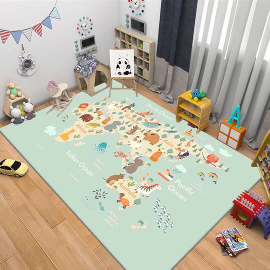 Carpet living room cartoon style full-cover sofa coffee table mat bedroom high-end bedside blanket children's home large area floor mat