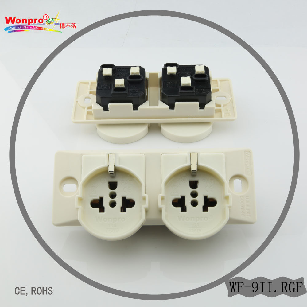 Steady not to fall Wonpro1 Two-place Euro style Standard Socket Industrial Pipelining Two Circles WF-91 RGF10A16A20A