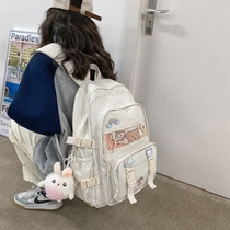 Han Edition Tide Elementary School School Bag Girl 2022 new cute and sturdy high school junior high school large capacity double shoulder bag