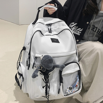 Han Edition Tide Fashion Mens God School Bags Womens New Internet Red College Students Backpack Junior High School Large Capacity Light Double Shoulder Bag