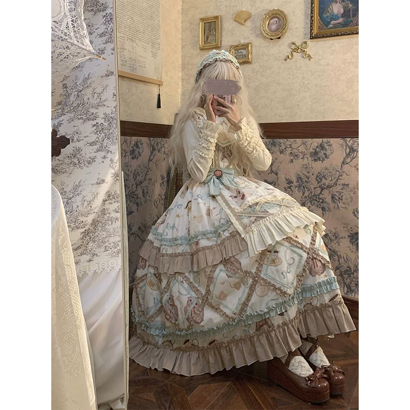 Платье с длинным рукавом рождественское, в стиле Lolita