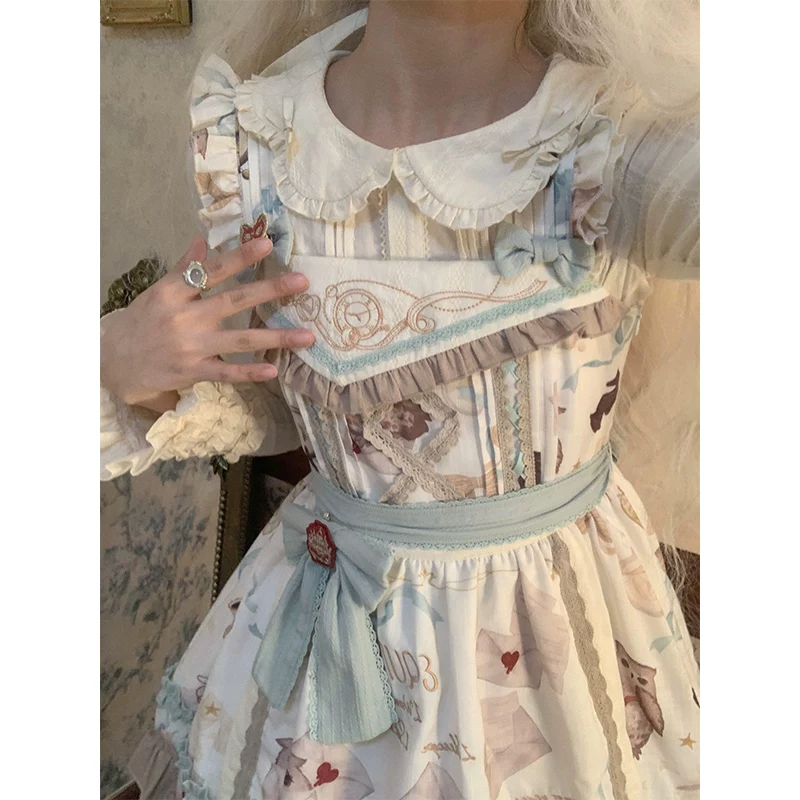Платье с длинным рукавом рождественское, в стиле Lolita