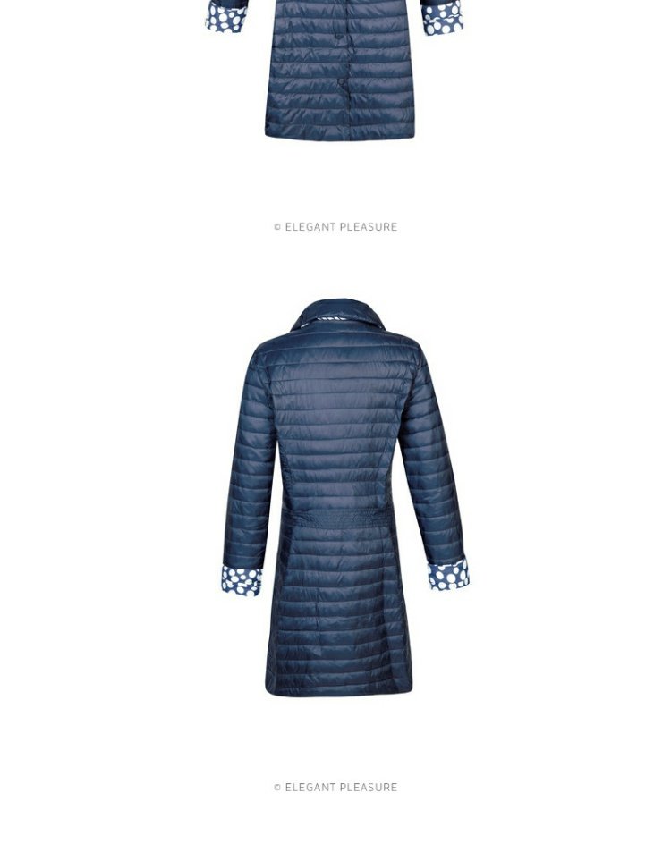 Quỳ 2019 xuân mới áo cotton nhẹ eo đứng cổ áo khoác cotton nữ dài - Bông áo phao lông vũ nữ dáng dài
