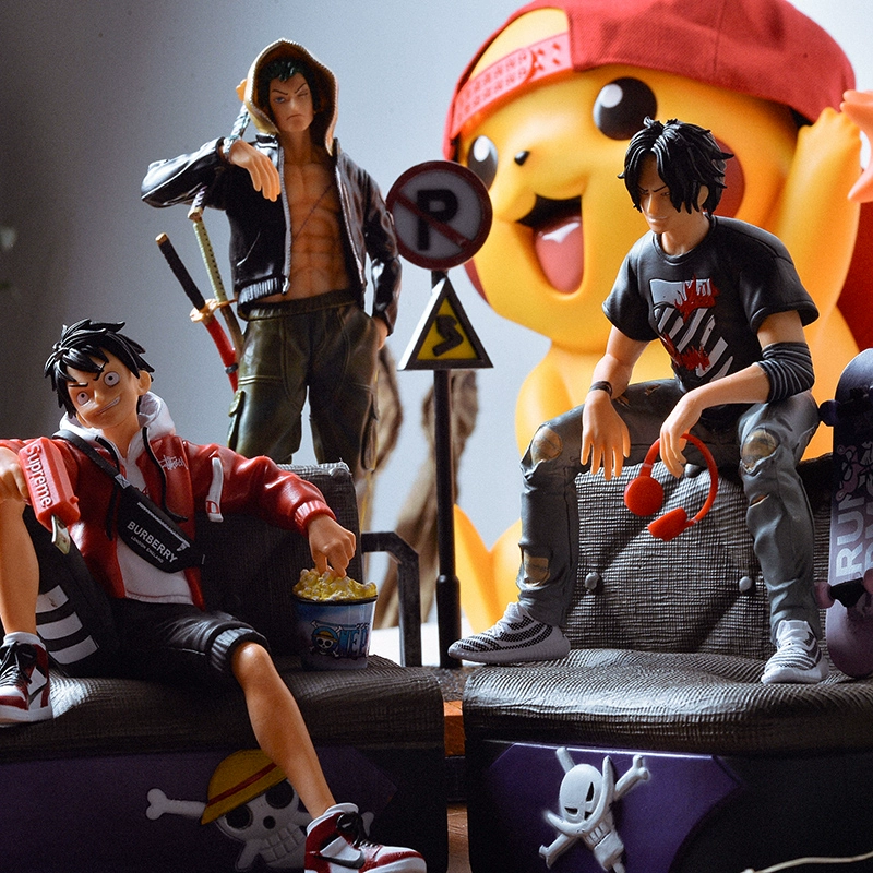 One Piece Hand Set Full Limited Edition Tide Brand Street Sauron Ace Luffy Mô hình quà tặng sinh nhật - Capsule Đồ chơi / Búp bê / BJD / Đồ chơi binh sĩ