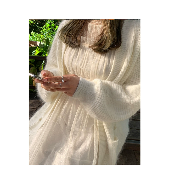 Cửa hàng quần áo Handu 2020 mùa xuân mới của phụ nữ rộng rãi áo len rộng len áo len nữ PT9237 Jubilee - Áo len cổ chữ V
