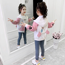 Girl coat 2021 Spring and Autumn New style spring medium and large childrens clothing children Spring little girl casual baseball uniform