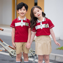 Kindergarten garden clothes custom summer school uniforms summer school uniforms graduation photos class clothes children British style sports suits
