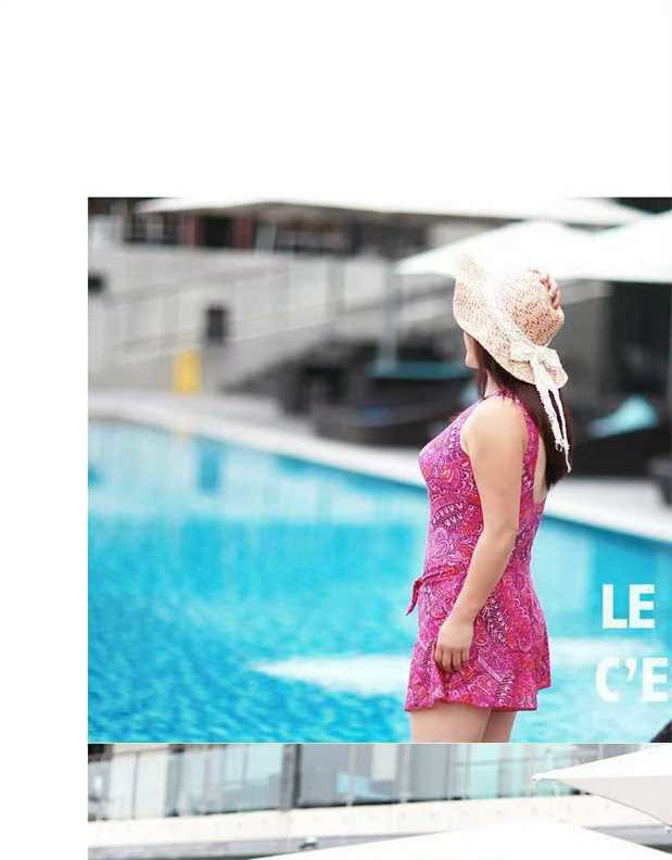 Hàn Quốc nhập khẩu MM chất béo cỡ lớn bikini nhiều màu Áo tắm che bụng một mảnh bảo thủ - Bikinis bộ bikini 3 món
