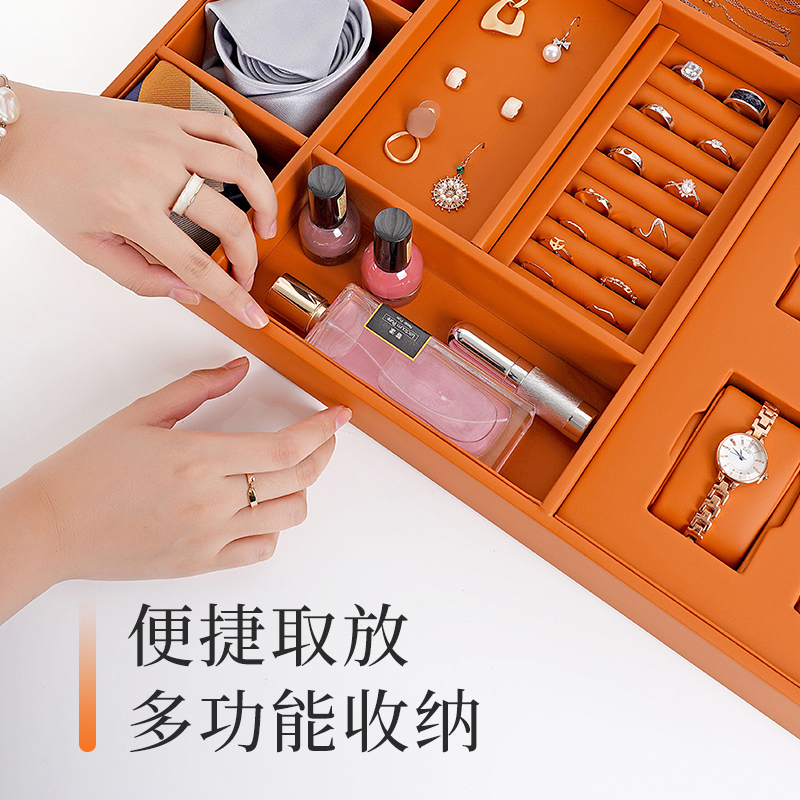 Custom jewelry box storage box European-style light luxury high-end exquisite drawer ring bracelet cloakroom large capacity