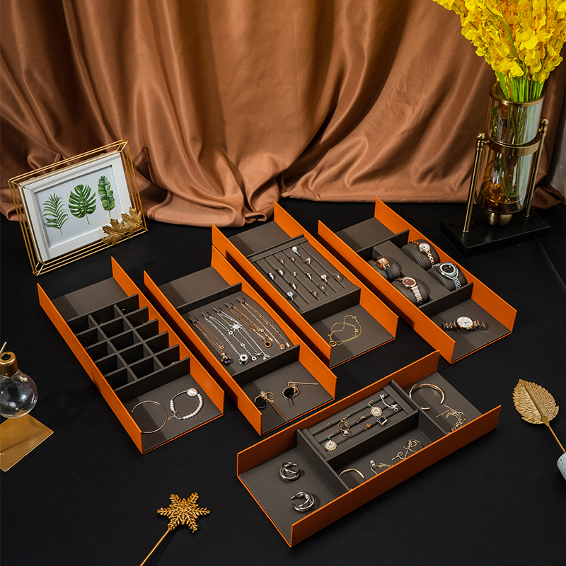 High-end fine jewelry box contains light luxury desktop necklace headlocker drawer drawer decoration pitray