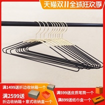 Adult clothes hangers men and women ins light luxury clothes rack support household wardrobe metal seamless clothes hangers