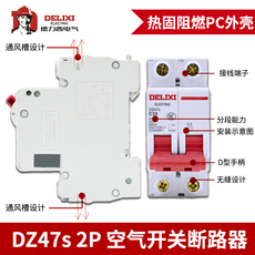 Автоматический выключатель 德力西dz47s空气开关断路器家用dz47-60总闸2p单相16a20a32a63a