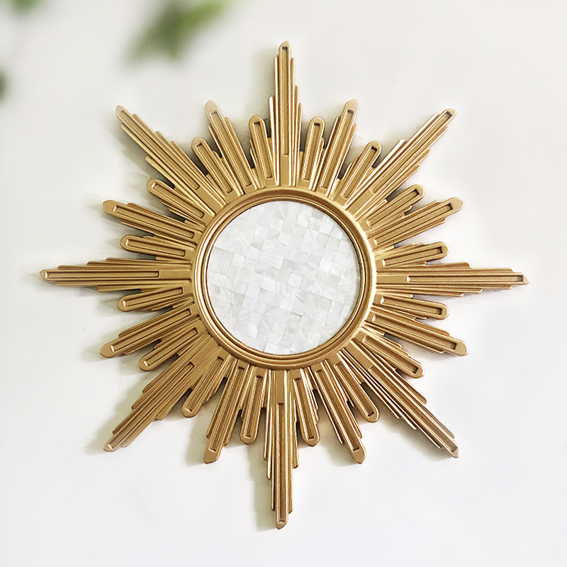 European decorative mirror masonscope fireplace mirror solar wall hanging bespoke cafemirror wall decoration wall decoration of the sofa background mirror