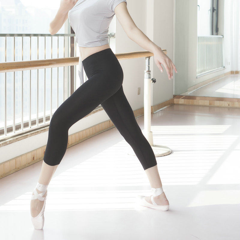Dance Pants Pure Cotton Seven-Pants Schoolgirls Class Tight Fit Pants China Dance Classical and Ballet Pants