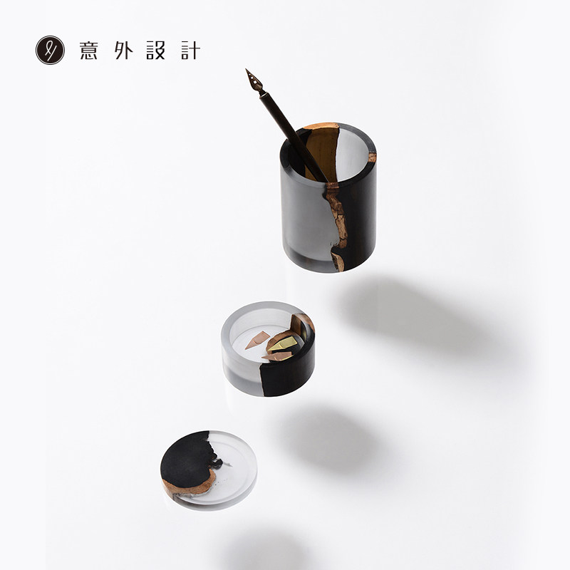 EY-PRODUCTS Accident Department device Miniature Landscape Series Pen Holder box Purple Honolulu Handmade