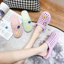 Cave shoes womens summer beach thick soled non-slip Korean cute cartoon shoes plastic buns bathroom lazy slippers