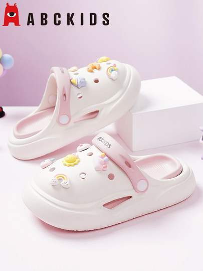 Abckids/сабо для девочек, нескользящие детские тапочки, летние пляжные туфли из ЭВА для маленьких девочек, родителей и детей