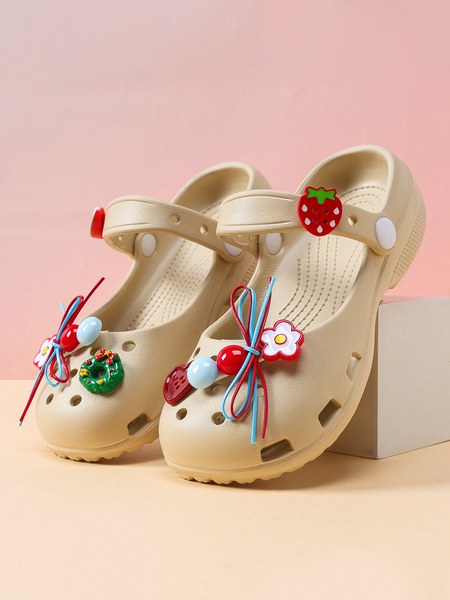 Children's Croc Shoes Summer Girls' Slippers Girls' Sandals Non-Slip Summer New Beach Mary Jane Princess Dance Shoes — 4