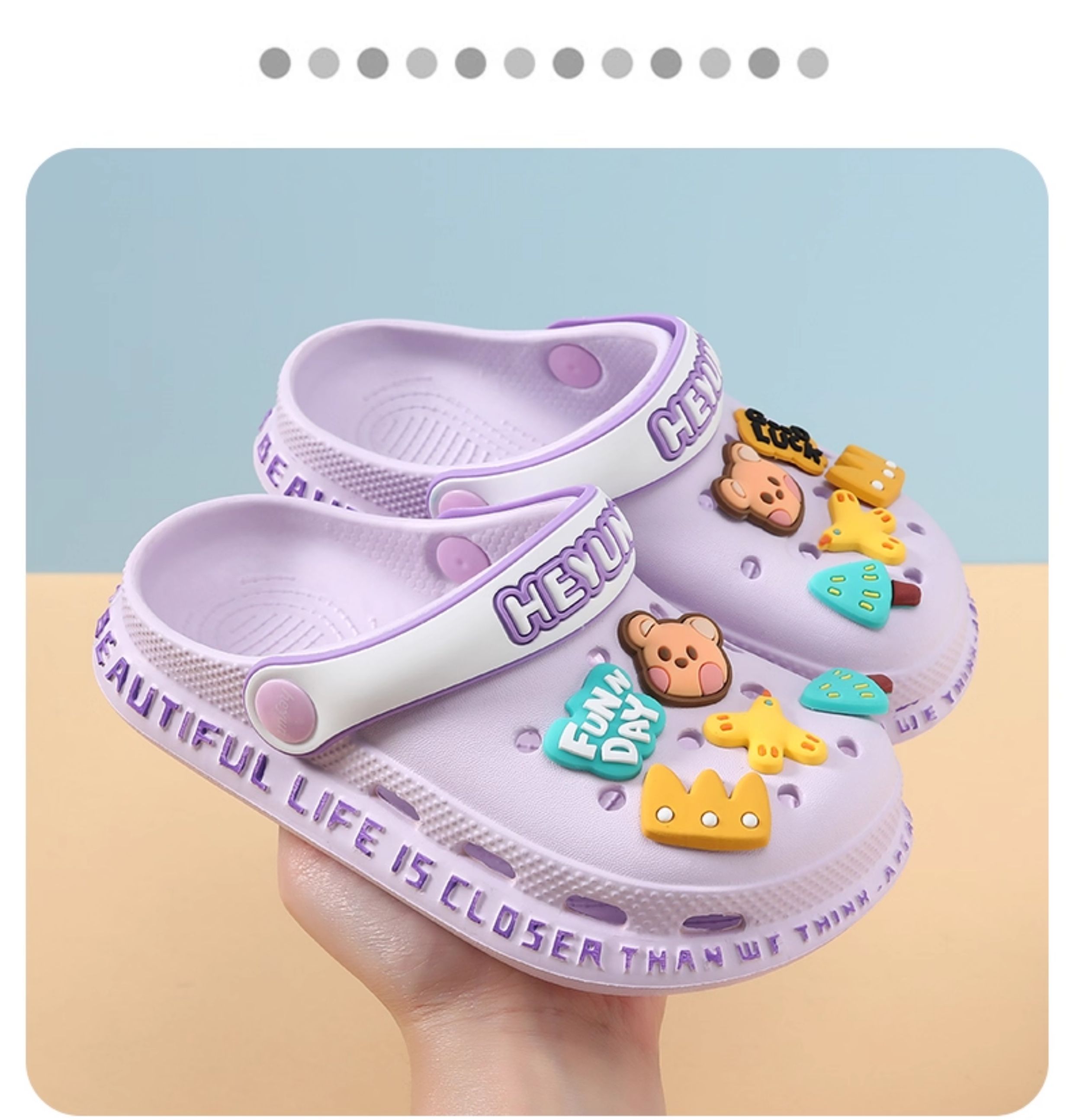 Boys Sandals Children's Hole Shoes Outdoor Non-Slip Bear Girls' Slippers Child Baby Closed Toe Summer Children's — 10