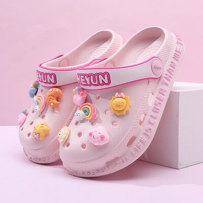 Children's Slippers, Girls' Clogs, Baby Girls' Sandals, Girls' 2026 Summer New Beach Shoes, Big Kids' Non-Slip Shoes — 2
