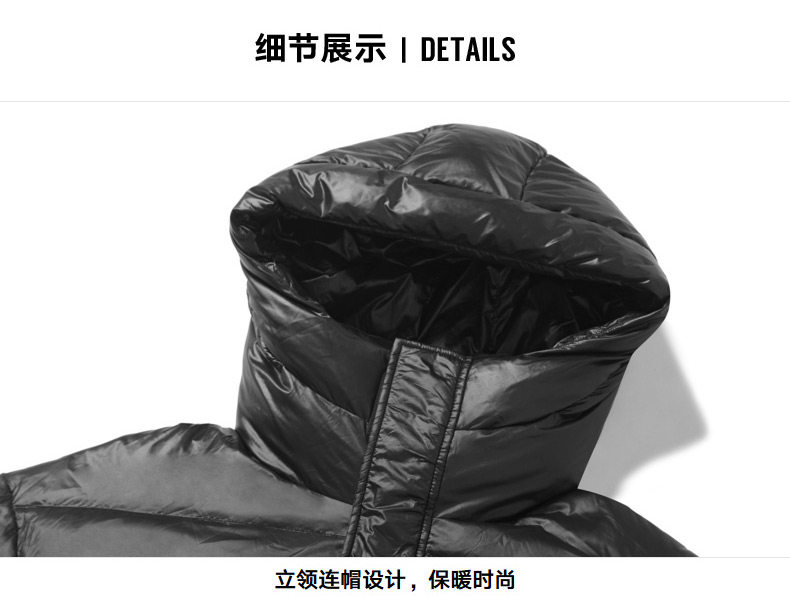 反季清仓 马克华菲 男士亮面连帽过膝羽绒服 图9