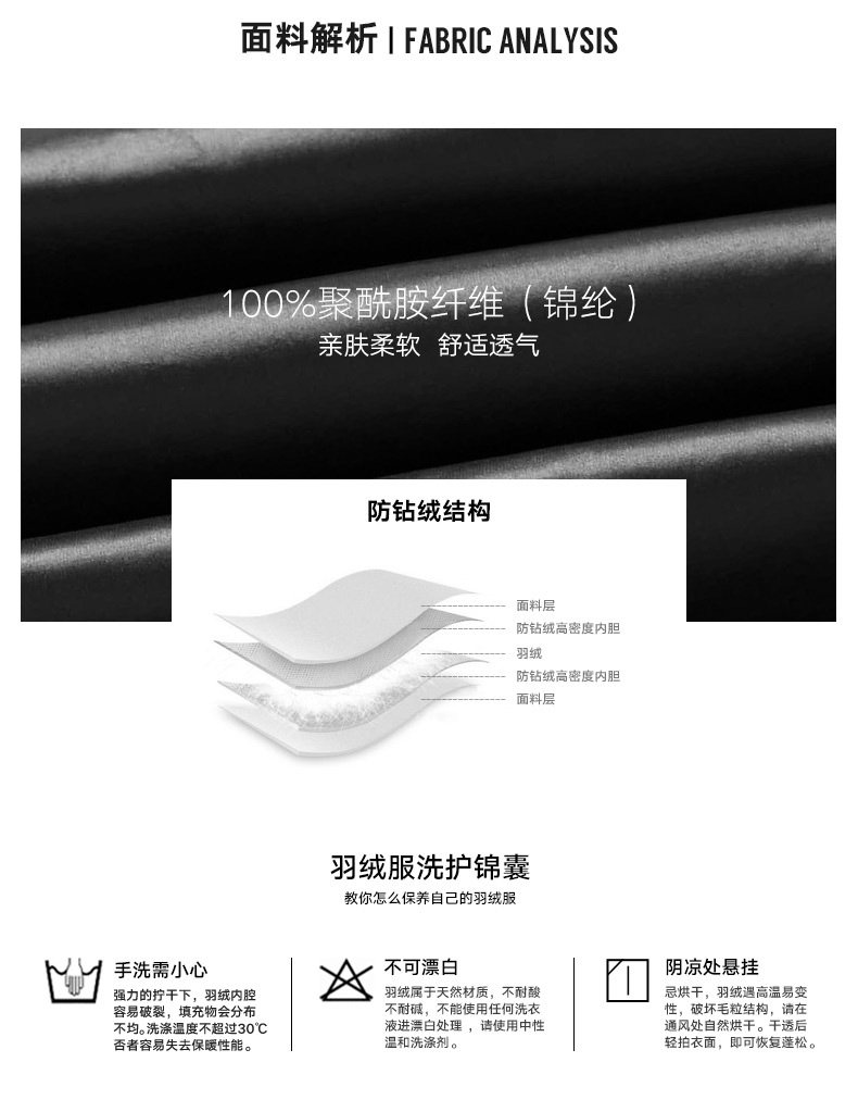 反季清仓 马克华菲 男士亮面连帽过膝羽绒服 图3