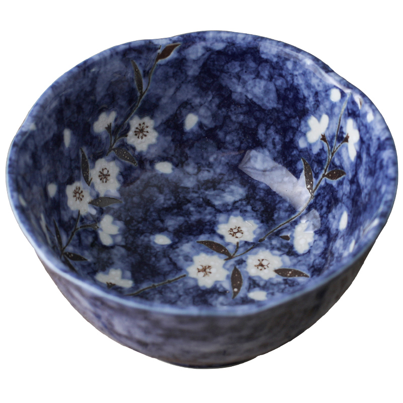 Blue sakura Japanese imports rainbow such to use a single salad bowl bowl rice bowls ceramic tableware and wind rainbow such use