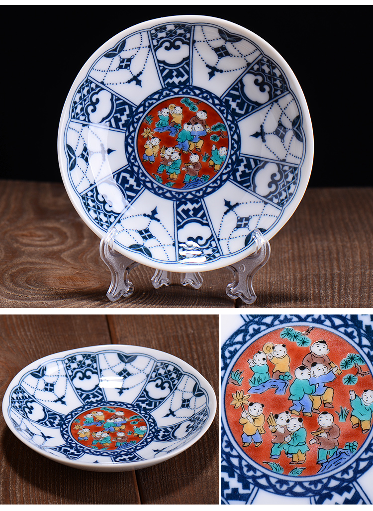 Love make'm ceramic plate creative move imported from Japan Japanese household individual art ipads China food dish