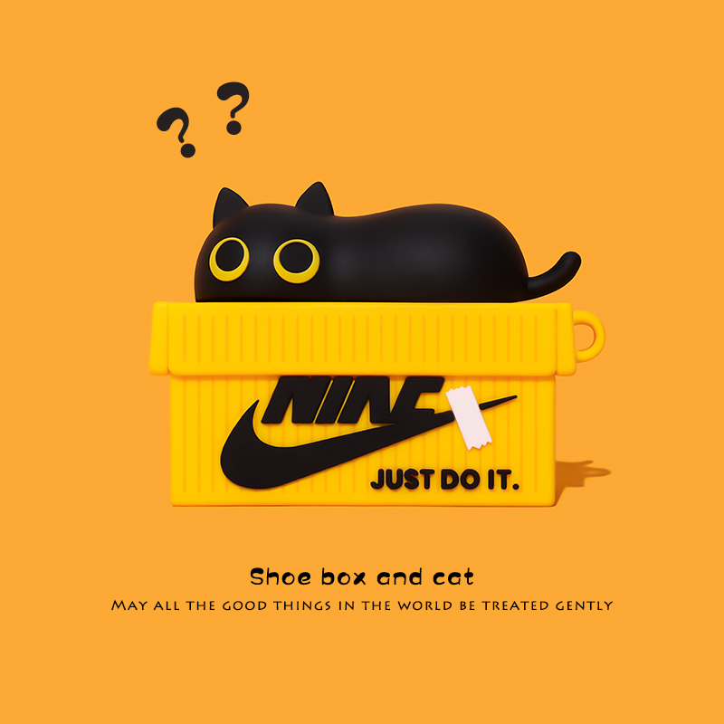 Suitable for AirPods 4 Protective Case, AirPods Pro 2 Protective Shell, 3Rd Generation Airpods, Apple Bluetooth Earphone Case, Pro 2 Silicone, 4Th Generation Airpod, Black Cat Quirky Ipod Soft Case