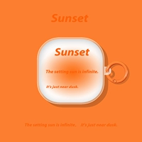 Beats Fit Pro [Sunset+Orange Hanging Ring] Прозрачная мягкая оболочка ★ Без пожелчина ★ Поддержка беспроводной зарядки