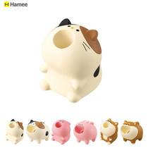 Amee Japan Genuine harapeko animal Creative Office Desktop Pen Holder Pen Pen Student Stationery