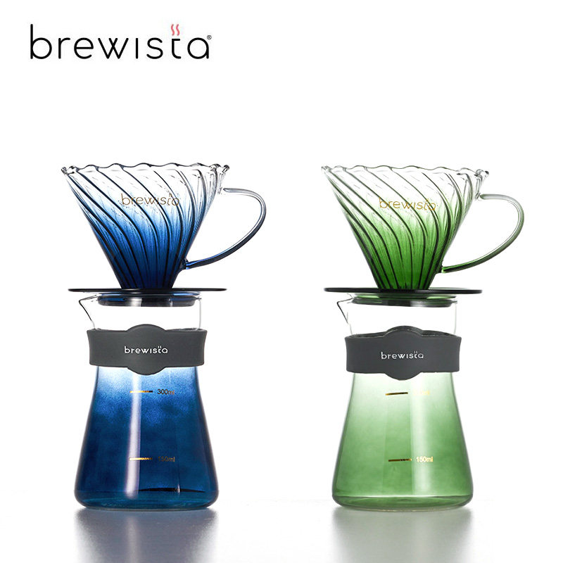 New Brewista hand-brewed coffee filter cup V60 filter cup heat-resistant glass sharing pot hand-brewed set series