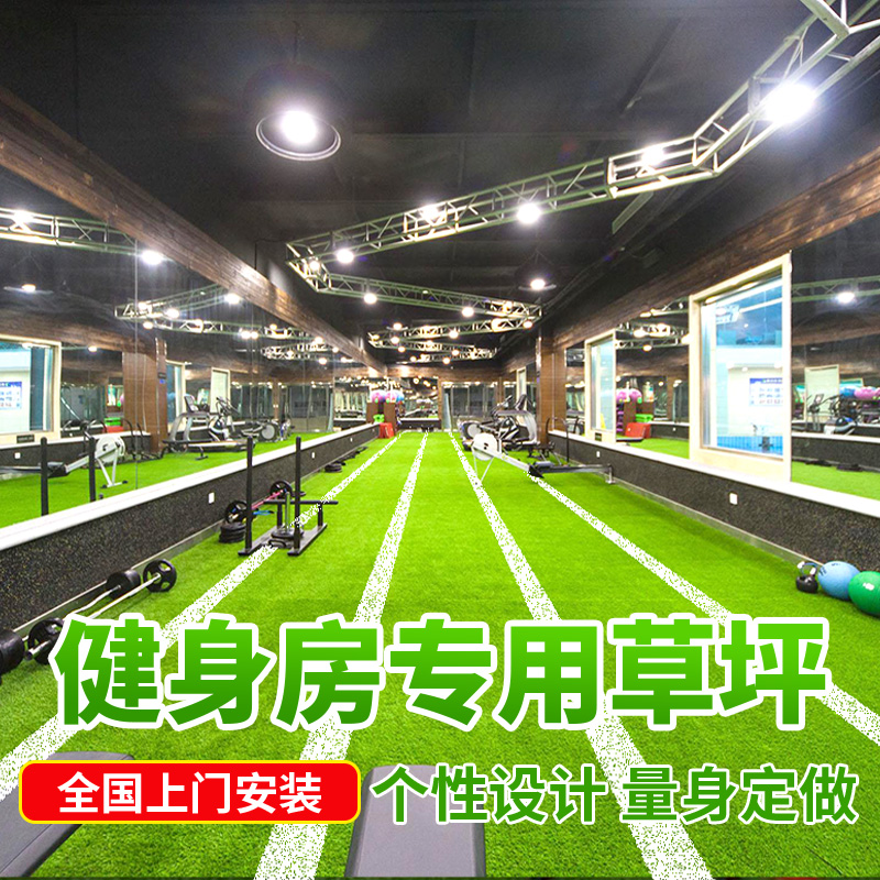 Fitness Room Lawn Private Tutoring Lawn Custom Studio Sledge White Line Carpet Emulation Sports Runway Fake Scale