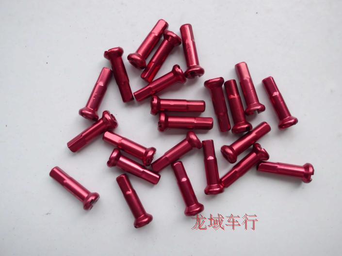Taiwan Sperg 14G*16mm red aluminum alloy spoke cap wire cap