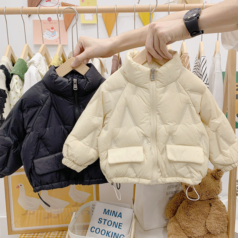 Male and female children light and thin 2021 down clothes Children's down jacket for young children's winter clothing and baby boy clothing wave