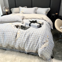 Roland home textile 120 bifacial sky silk four pieces of spring summer cool sensation bed sheet quilt cover 1 5m1 8 m bed