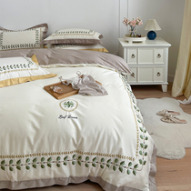 Roland Home Textiles 120 Xinjiang Long-staple Cotton Heavy Industry Embroidery Spring and Autumn Four-Piece Double Increase 1 8 m Bed